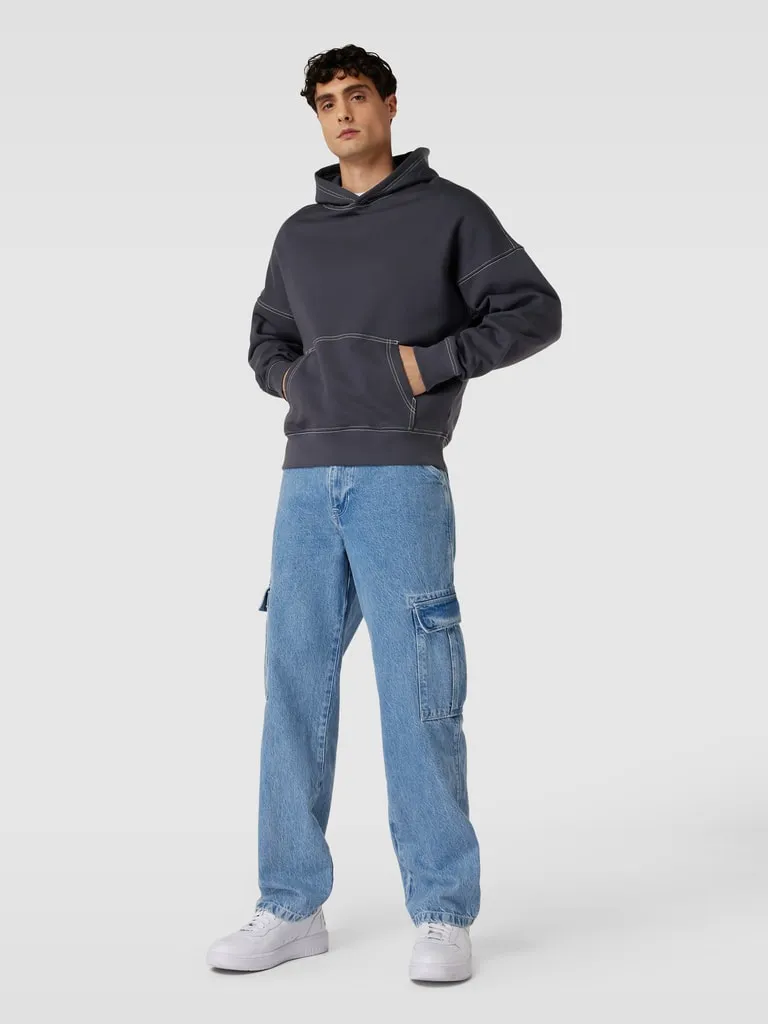 JAKE*S STUDIO MEN Hoodie met capuchon in antraciet